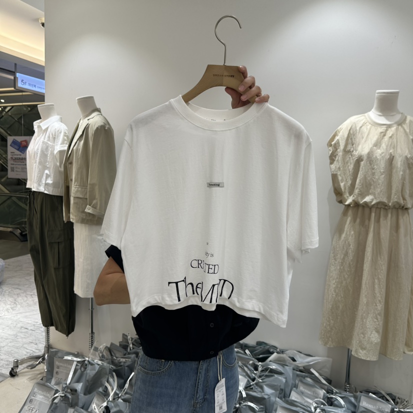 URBANSTORY/REMAKING韓國直郵㊣女裝新款時尚推薦休閑熱賣T恤Remaking/URBANSTORYT恤圖色4