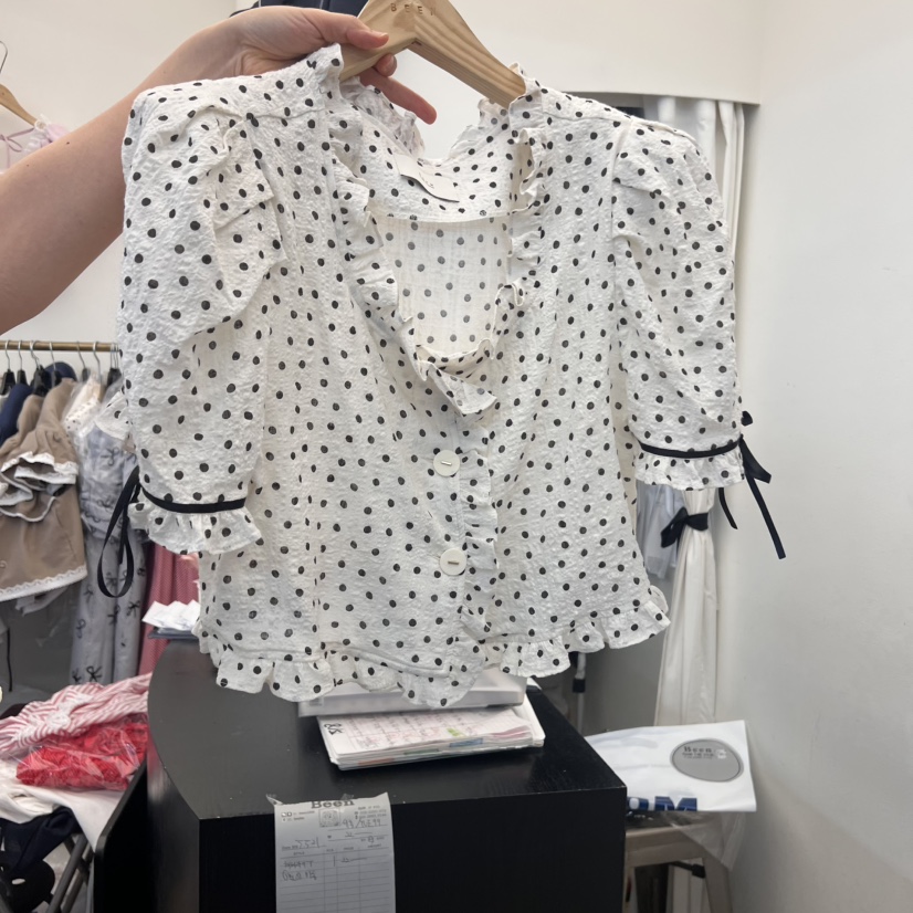 BEEN-A韓國㊣直郵東大門代購女裝新品人氣熱賣25春夏襯衫蕾絲衫BEEN-A襯衫/蕾絲衫