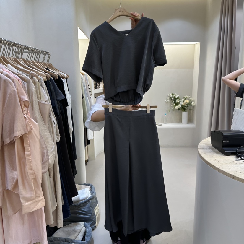 MATIERE韓國㊣直郵東大門代購女裝新品休閑熱賣25春夏推薦套裝MATIERE套裝圖色2