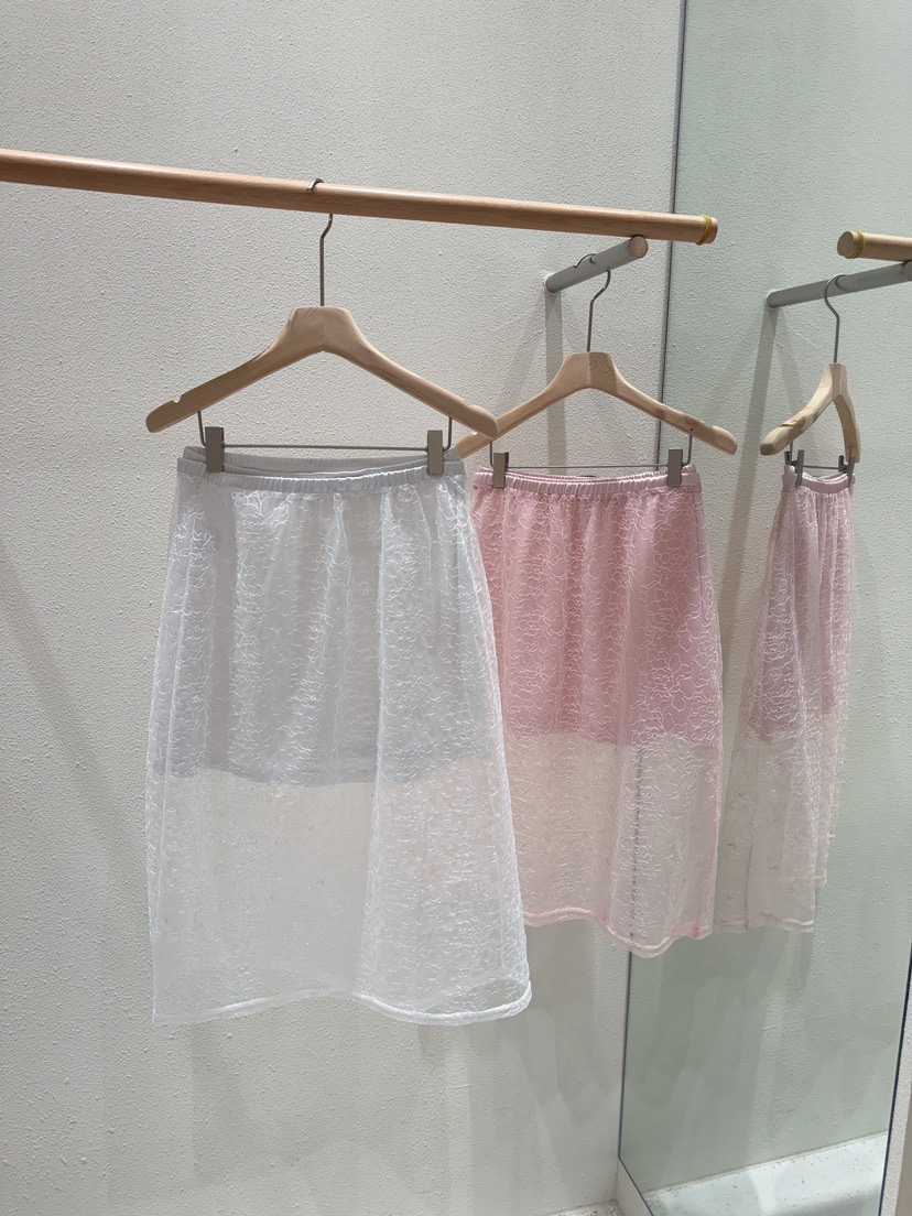 MARKE-P韓國㊣直郵東大門代購女裝新款25春夏半身裙中短裙透視MARKE-P半身裙/中短裙