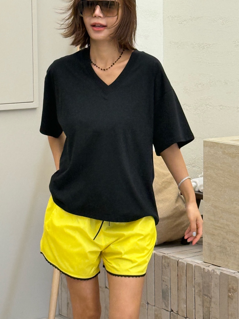 PARIS MATCH韓國㊣直郵東大門代購女裝新款熱賣25春夏T恤V領PARIS MATCHT恤