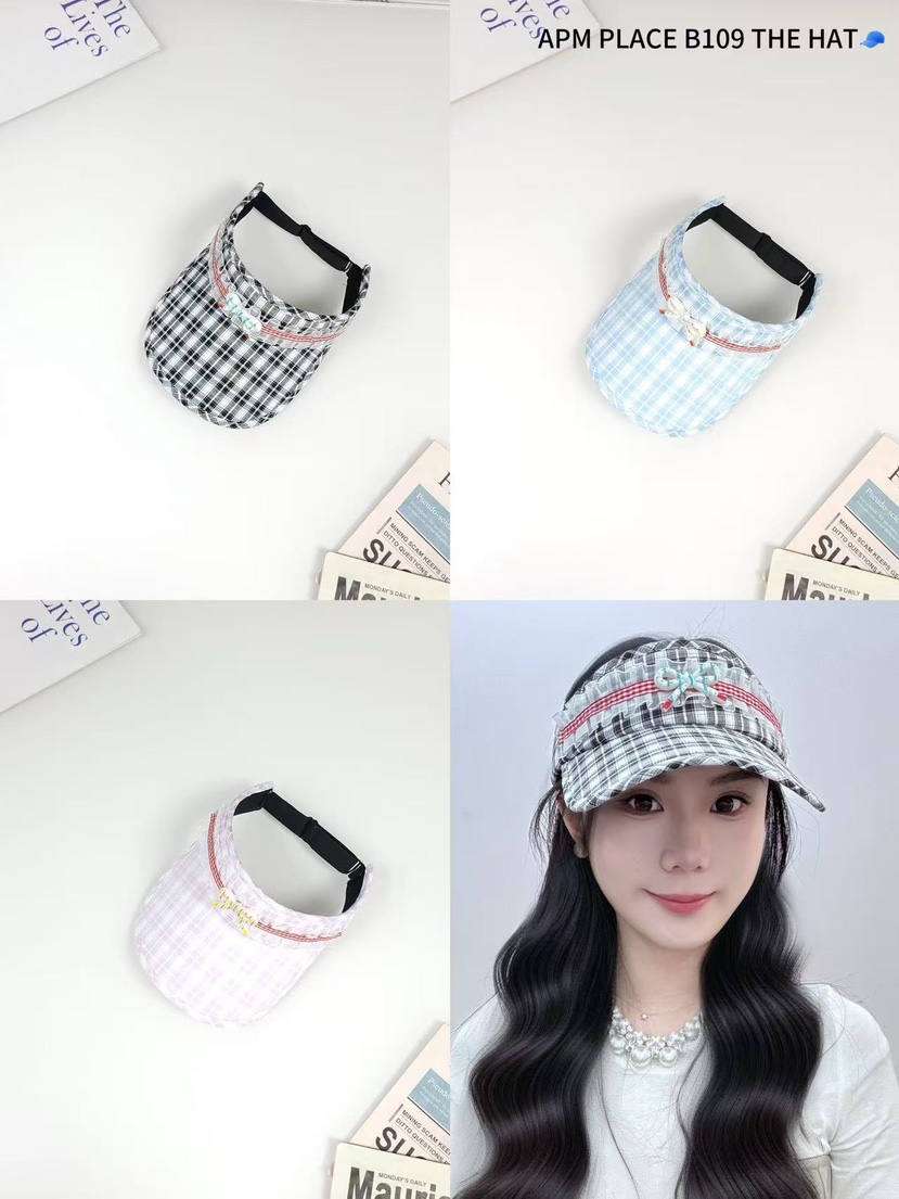 THE HAT-P東大門實拍女士新品熱賣休閑真品人氣帽子格紋蕾絲THE HAT帽子