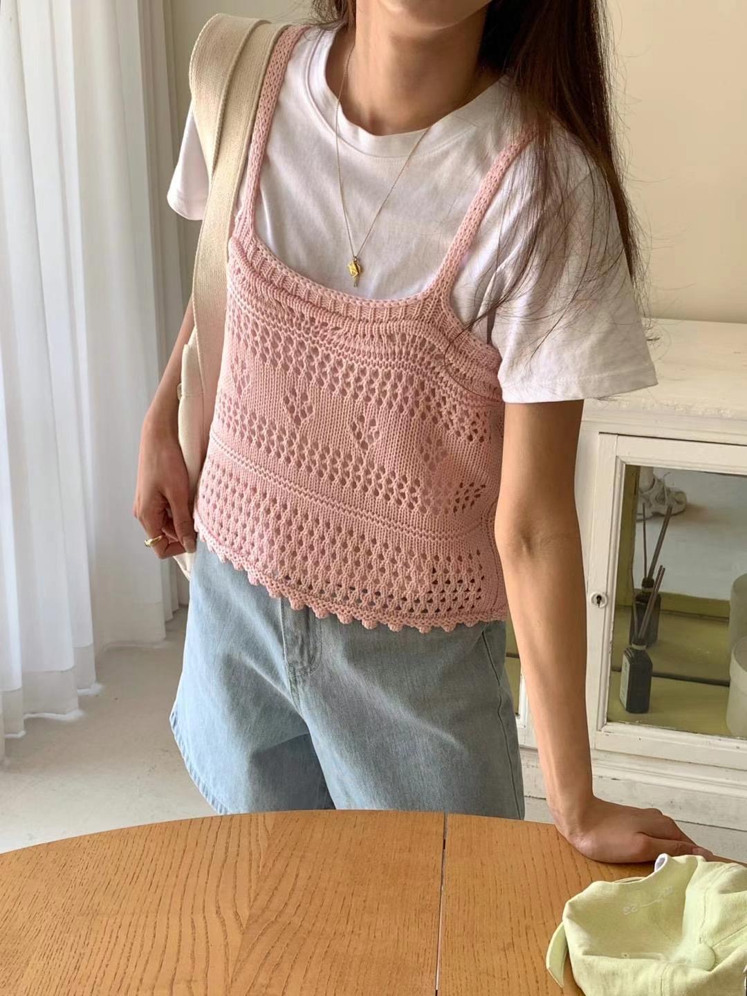 BABY SALON韓國代購女士新款職業休閑真品人氣吊帶背心緊身BABY SALON吊帶/背心