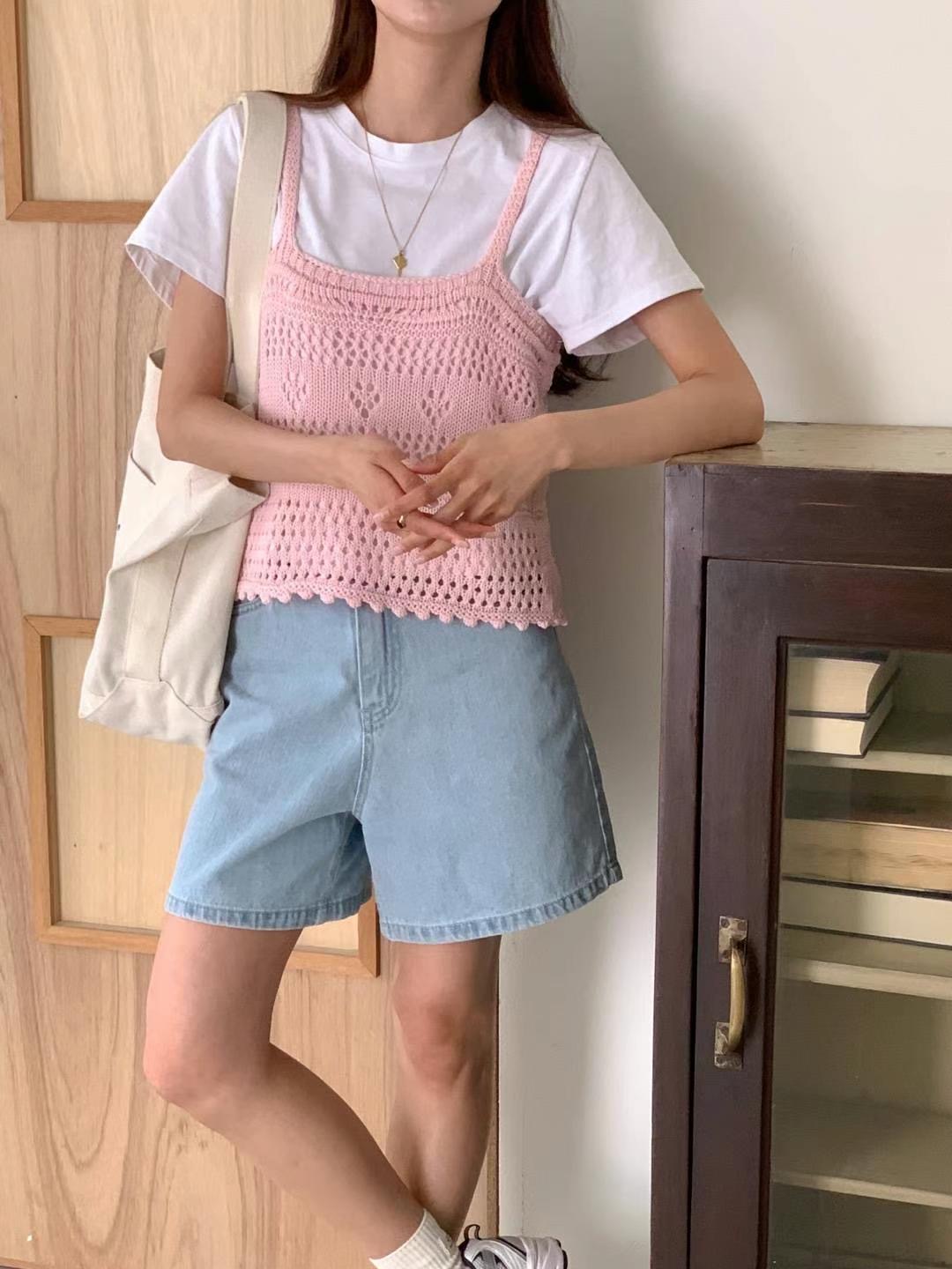 BABY SALON韓國代購女士新款職業休閑真品人氣吊帶背心緊身BABY SALON吊帶/背心