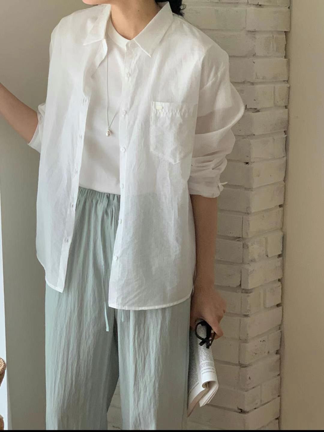 IVORY東大門代購女裝新款熱賣25春夏職業人氣推薦襯衫蕾絲衫IVORY襯衫/蕾絲衫圖色1