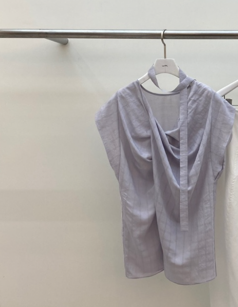 LE-PPL韓國代購女士新品真品時尚職業休閑襯衫蕾絲衫含脖帶LE-PPL襯衫/蕾絲衫圖色2