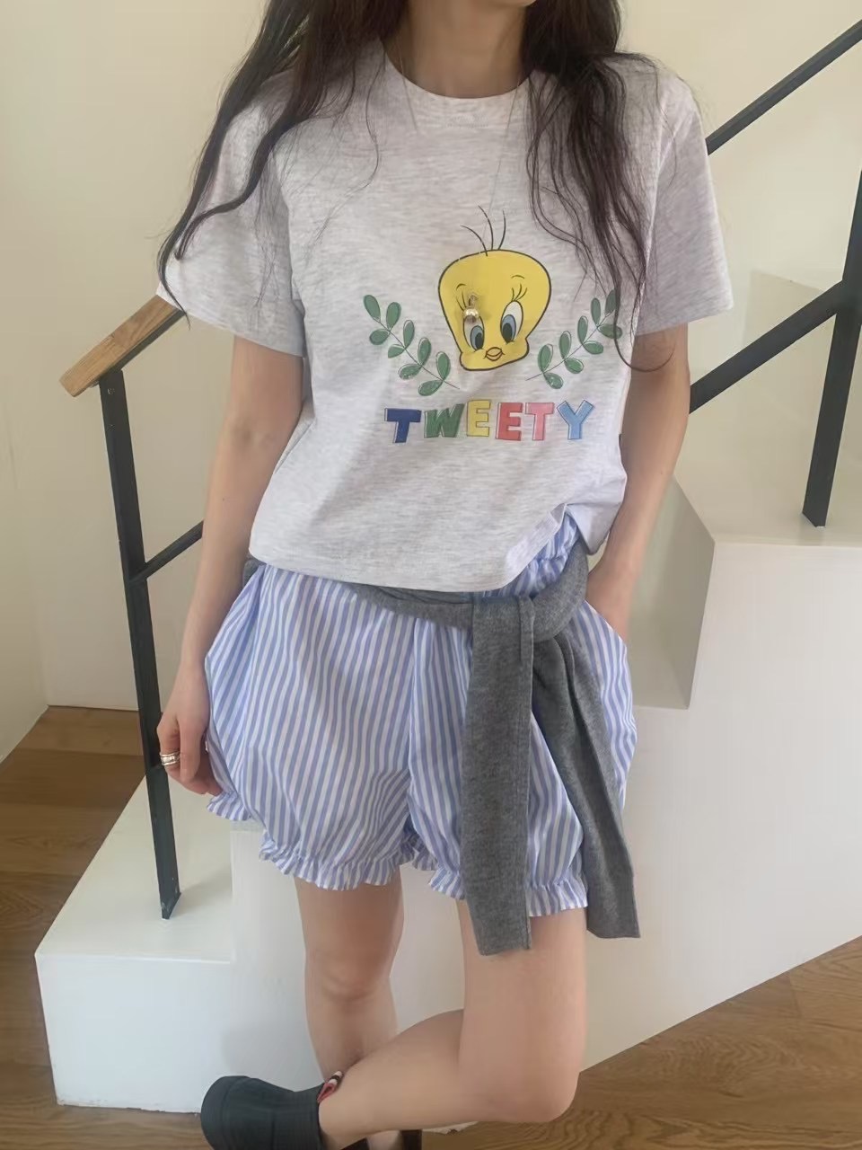RAMIJ-라미제이-T東大門代購女士新品25春夏休閑時尚人氣T恤RAMIJ-라미제이-TT恤