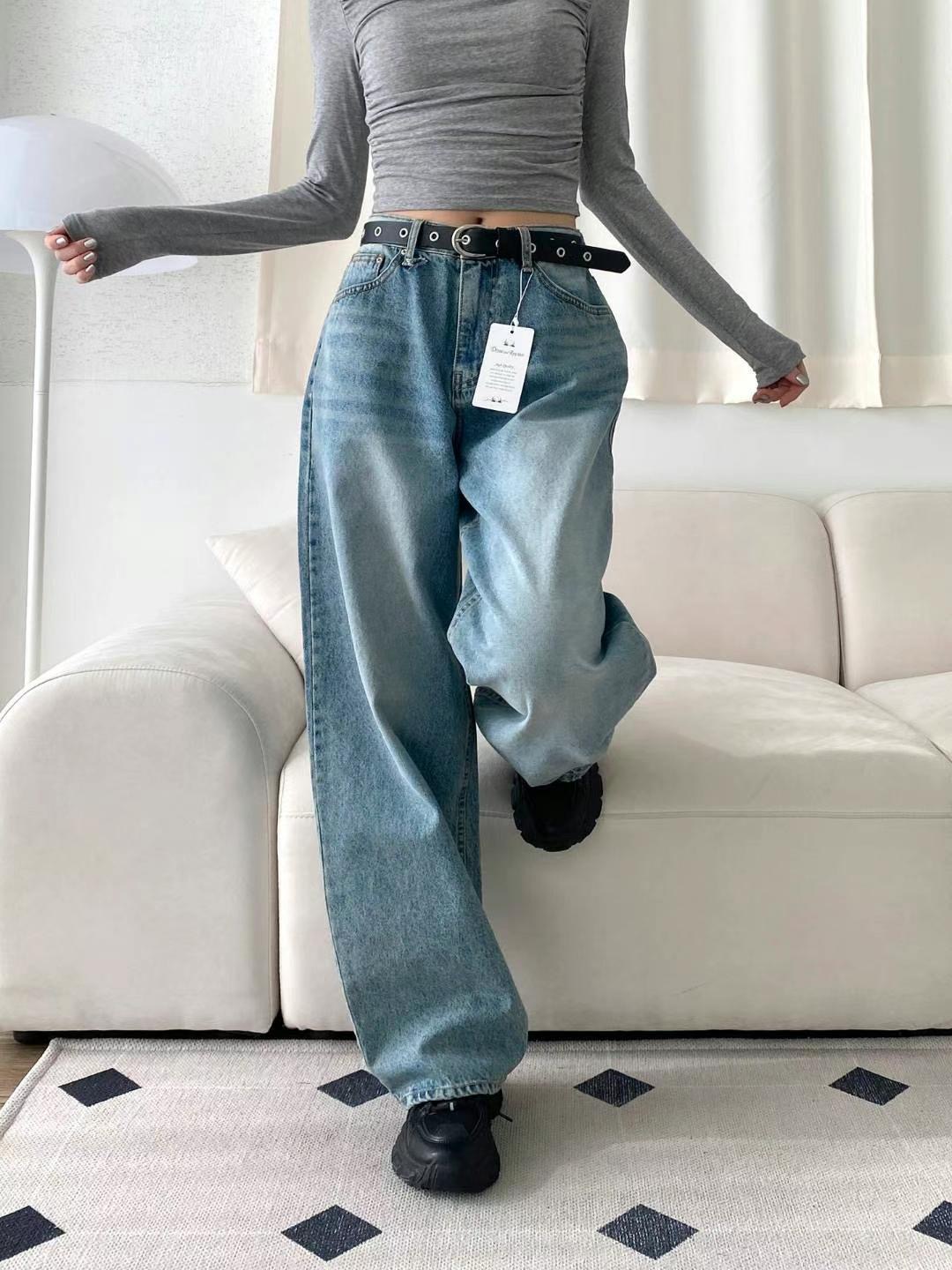 STYLE LAB韓國直郵女士新品25春夏真品人氣牛仔褲不含腰帶STYLE LAB牛仔褲