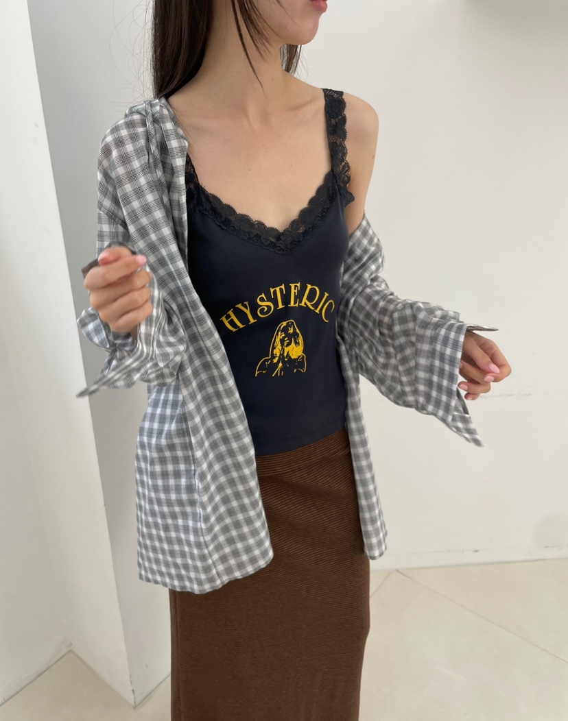 HARZI東大門代購女裝新款時尚真品職業25春夏休閑襯衫蕾絲衫HARZI襯衫/蕾絲衫