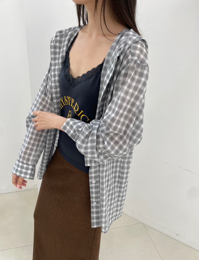 HARZI東大門代購女裝新款時尚真品職業25春夏休閑襯衫蕾絲衫HARZI襯衫/蕾絲衫