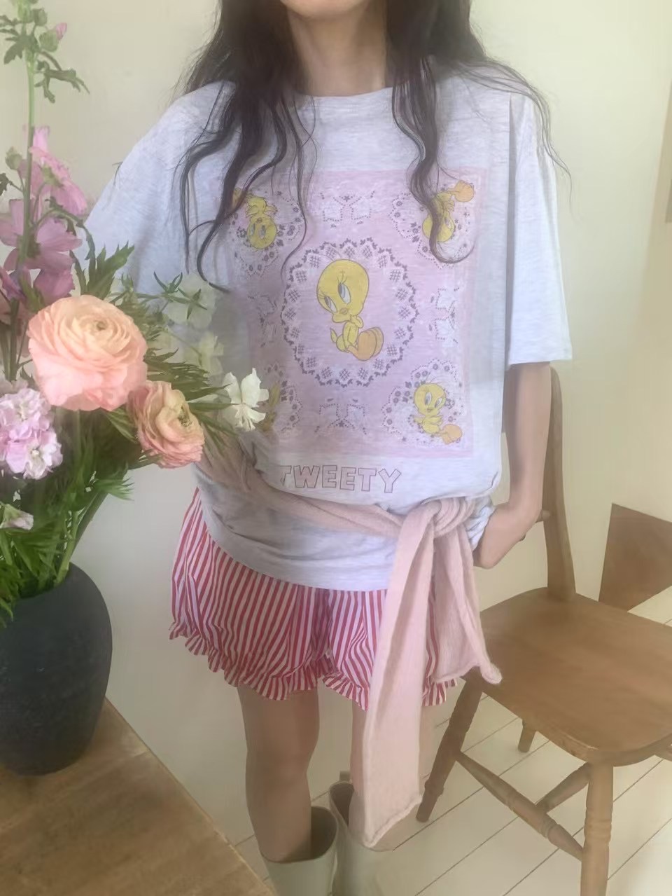 RAMIJ-라미제이-T東大門直郵女裝新品時尚人氣推薦休閑T恤RAMIJ-라미제이-TT恤