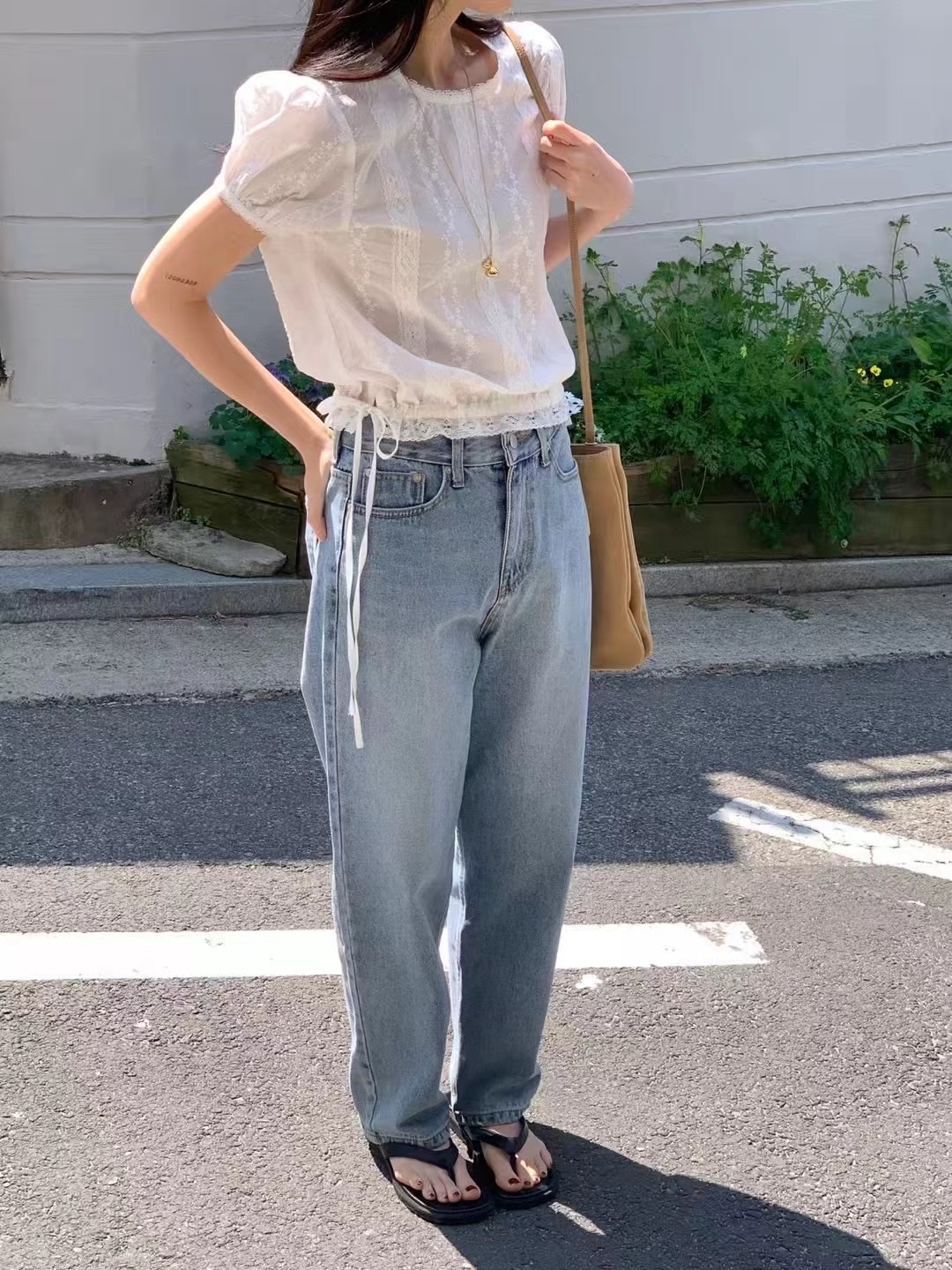 MELMEONT韓國直郵女士新品休閑人氣時尚熱賣職業襯衫蕾絲衫MELMEONT襯衫/蕾絲衫