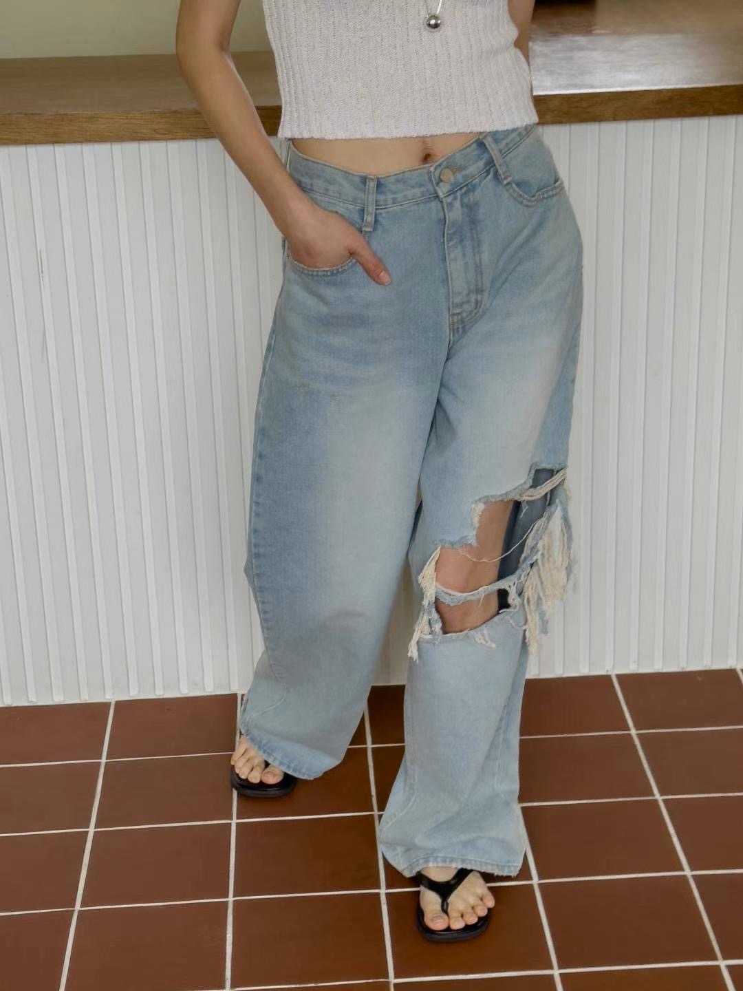 STYLE LAB韓國直郵女裝新品真品休閑職業推薦人氣25春夏牛仔褲STYLE LAB牛仔褲