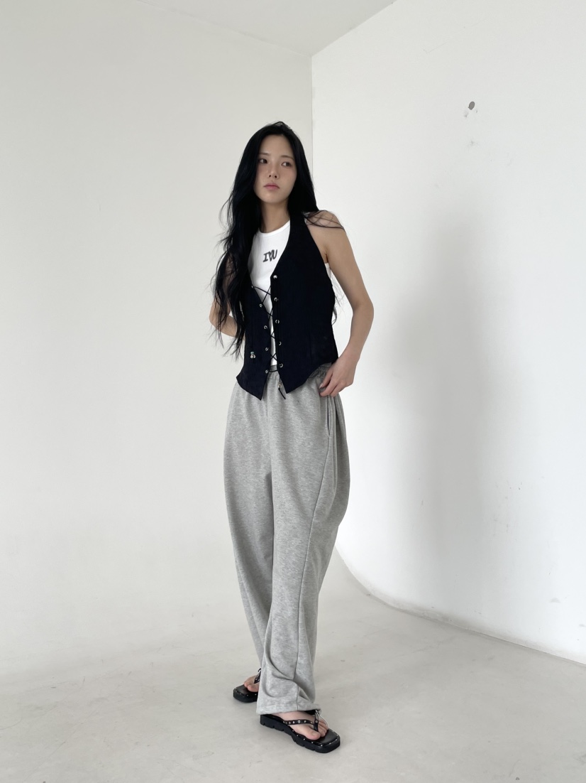 BETWEEN US韓國㊣直郵東大門代購女裝新品25春夏時尚休閑褲JICJO:SEOUL休閑褲