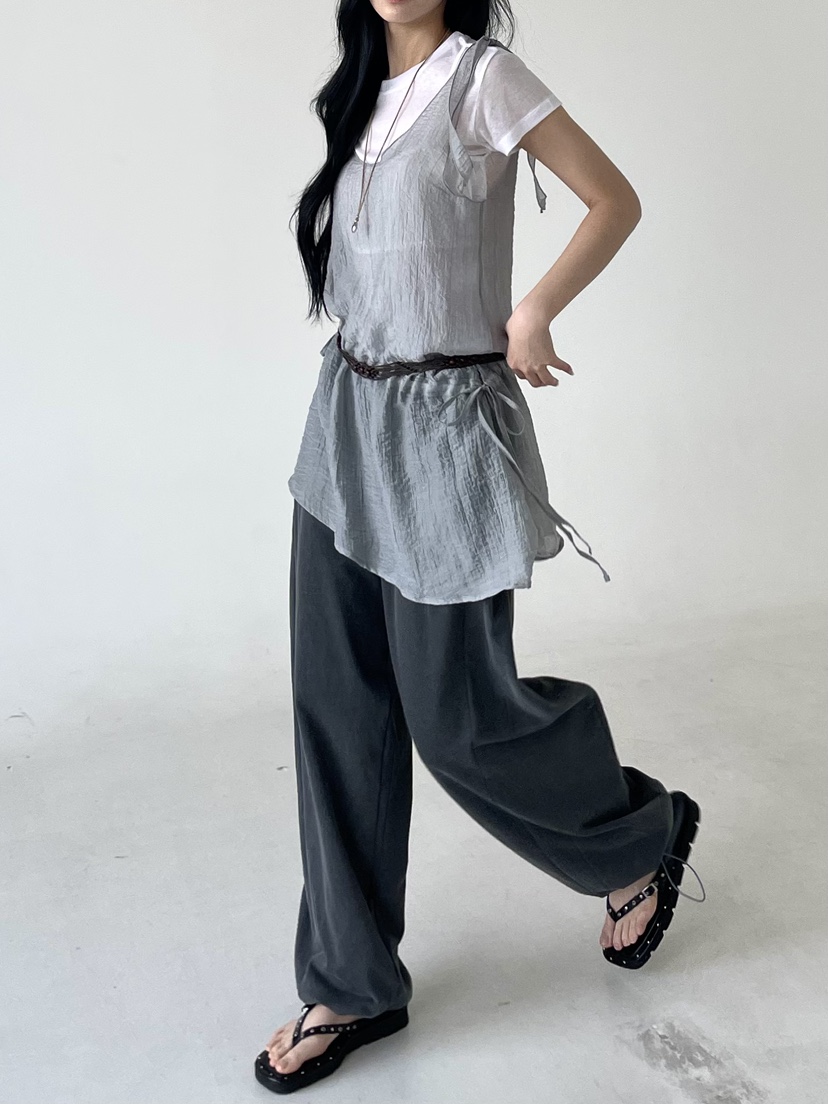 BETWEEN US韓國㊣直郵東大門代購女裝新品25春夏時尚休閑褲JICJO:SEOUL休閑褲