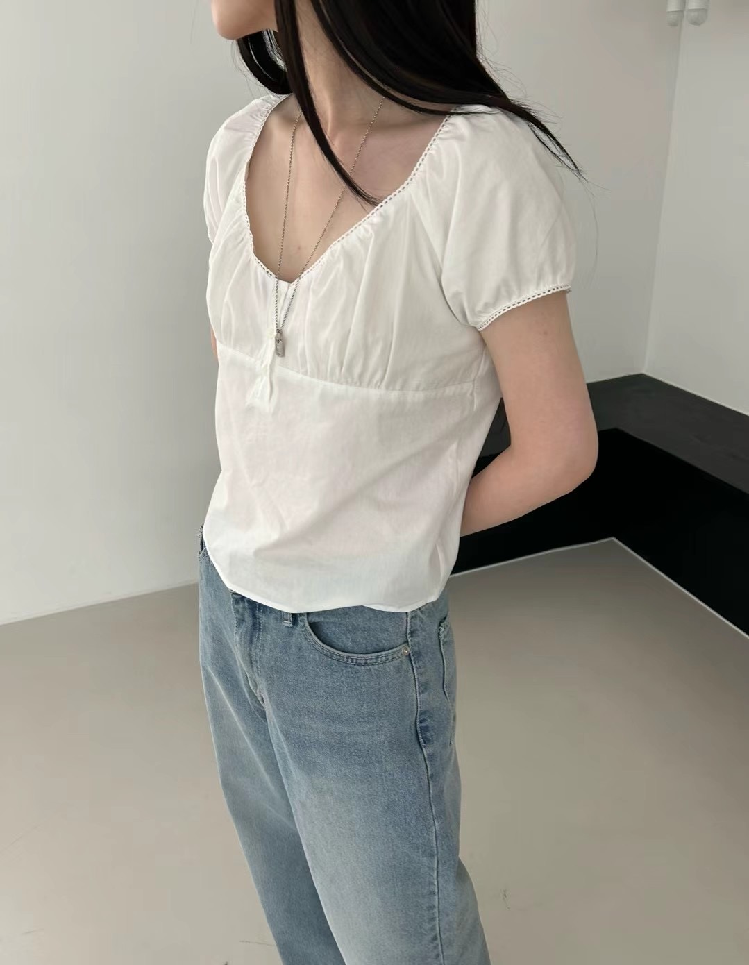 SAGE直郵韓國代購㊣女裝新品推薦人氣25春夏時尚襯衫蕾絲衫SAGE襯衫/蕾絲衫