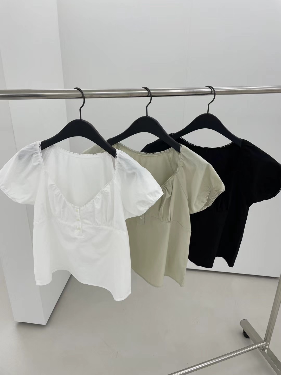 SAGE直郵韓國代購㊣女裝新品推薦人氣25春夏時尚襯衫蕾絲衫SAGE襯衫/蕾絲衫圖色3左三色