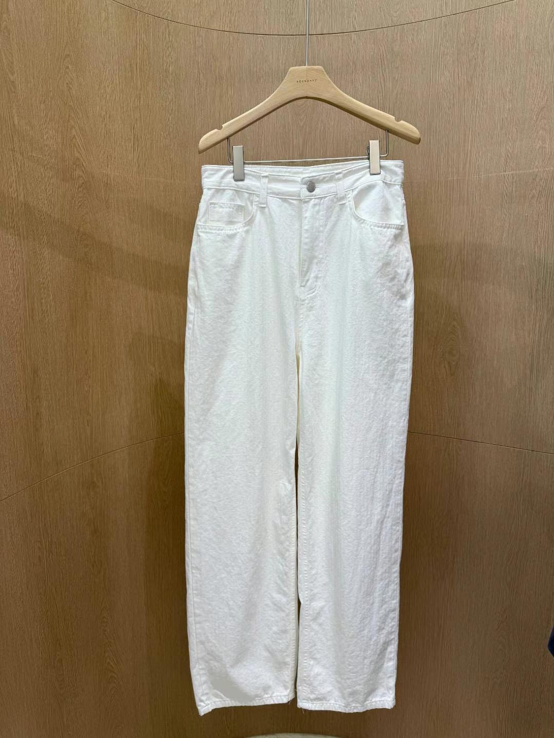BOUNDARY韓國直郵㊣女裝新品時尚休閑推薦25春夏牛仔褲人字紋BOUNDARY牛仔褲