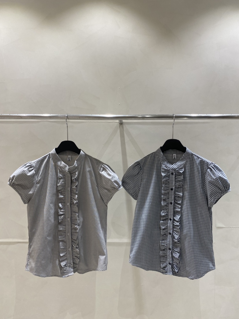 LUMEN-P直郵韓國代購㊣女裝新款熱賣25春夏時尚襯衫蕾絲衫LUMEN-P襯衫/蕾絲衫