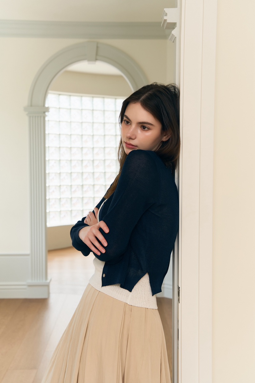 MAYBE&amp;CO韓國直郵㊣女裝新品人氣休閑25春夏時尚針織衫MAYBE&amp;CO針織衫