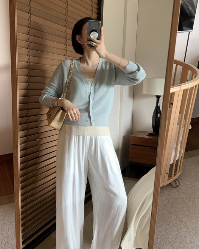 MAYBE&amp;CO韓國直郵㊣女裝新品人氣休閑25春夏時尚針織衫MAYBE&amp;CO針織衫