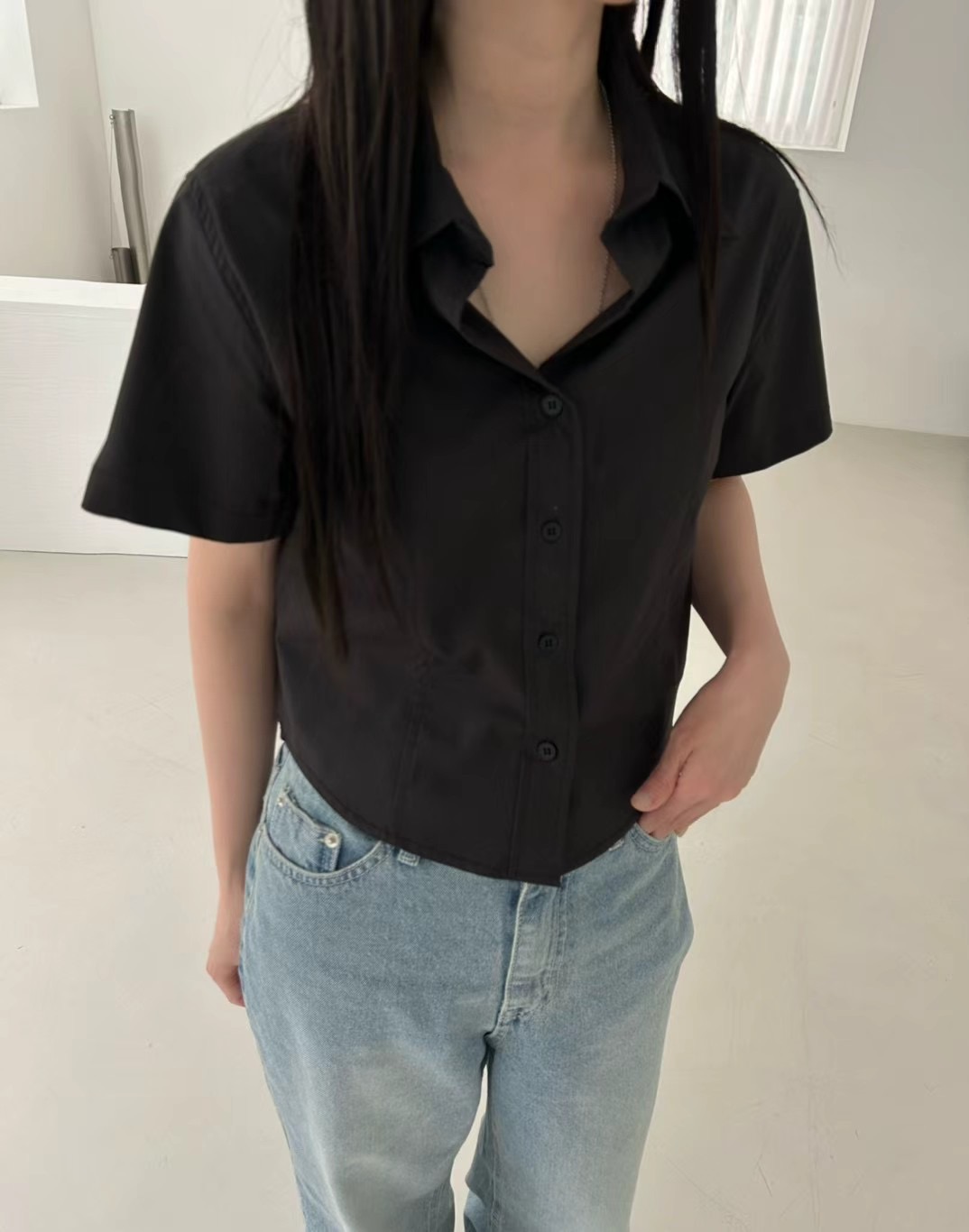 SAGE直郵韓國代購㊣女裝新品休閑人氣25春夏推薦襯衫蕾絲衫SAGE襯衫/蕾絲衫