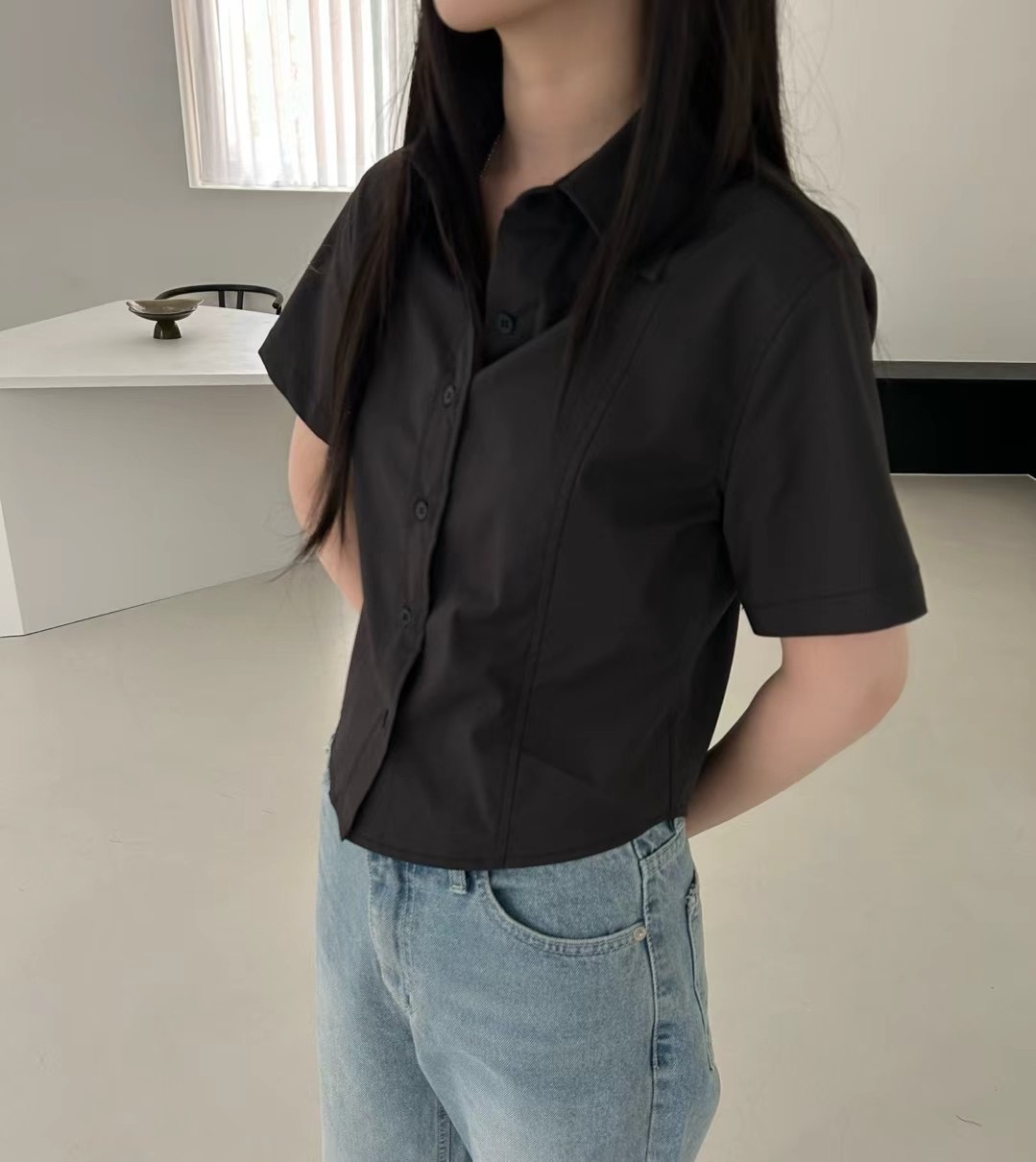 SAGE直郵韓國代購㊣女裝新品休閑人氣25春夏推薦襯衫蕾絲衫SAGE襯衫/蕾絲衫