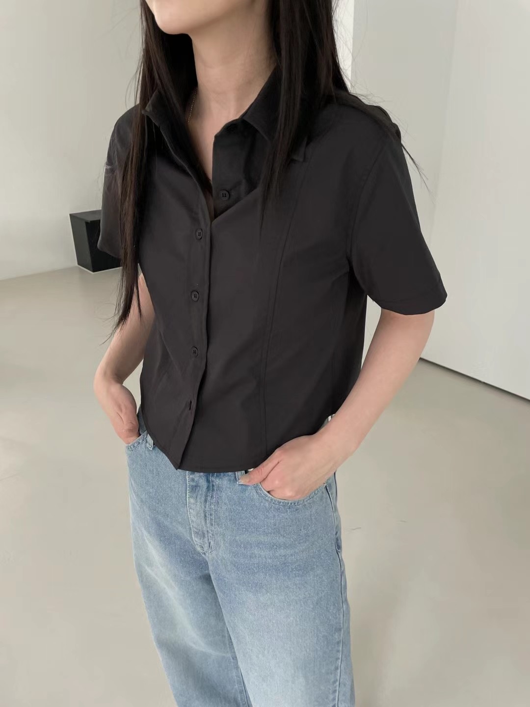 SAGE直郵韓國代購㊣女裝新品休閑人氣25春夏推薦襯衫蕾絲衫SAGE襯衫/蕾絲衫圖色2