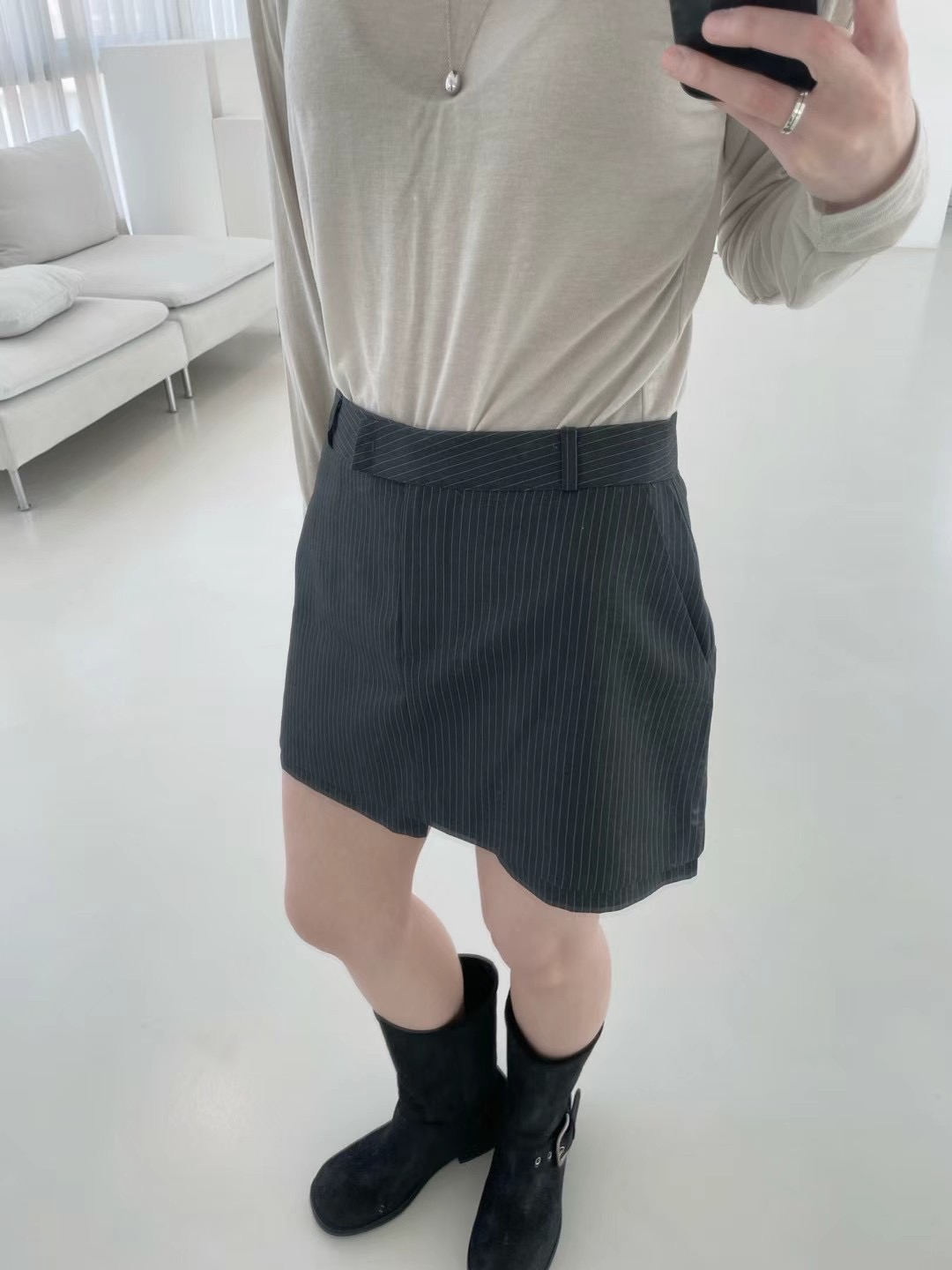 SAGE直郵韓國代購㊣女裝新款熱賣推薦休閑25春夏人氣時尚短裙SAGE短裙