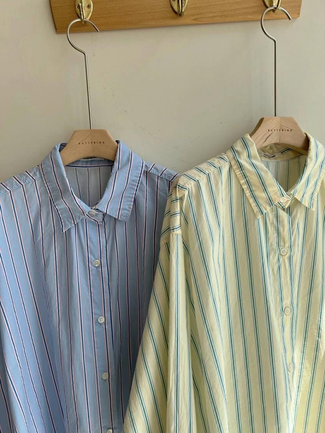 BOUNDARY直郵韓國代購㊣女裝新品人氣休閑熱賣25春夏襯衫蕾絲衫BOUNDARY襯衫/蕾絲衫