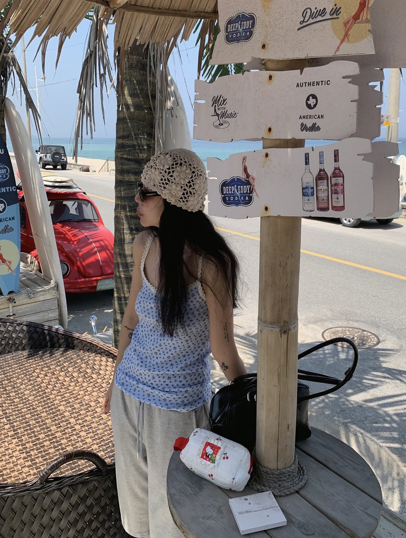 I I直郵韓國代購㊣女裝新款推薦人氣熱賣時尚休閑吊帶背心ITSSONG吊帶/背心