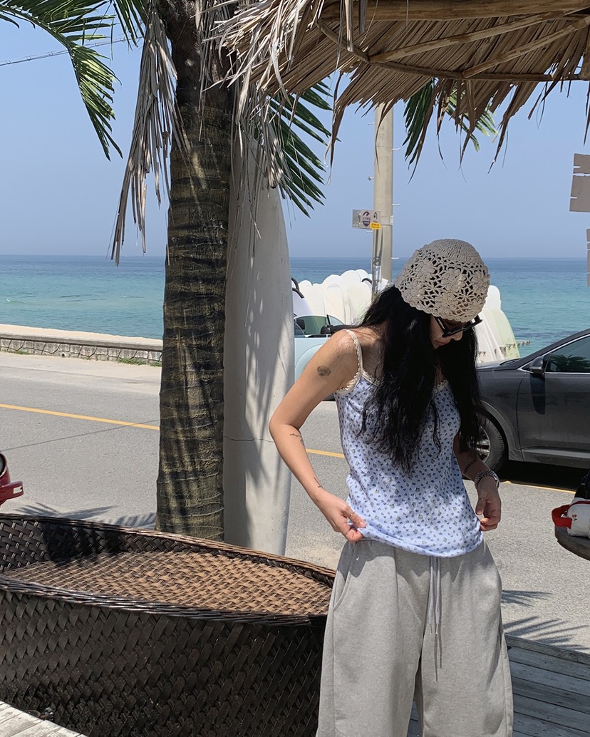 I I直郵韓國代購㊣女裝新款推薦人氣熱賣時尚休閑吊帶背心ITSSONG吊帶/背心