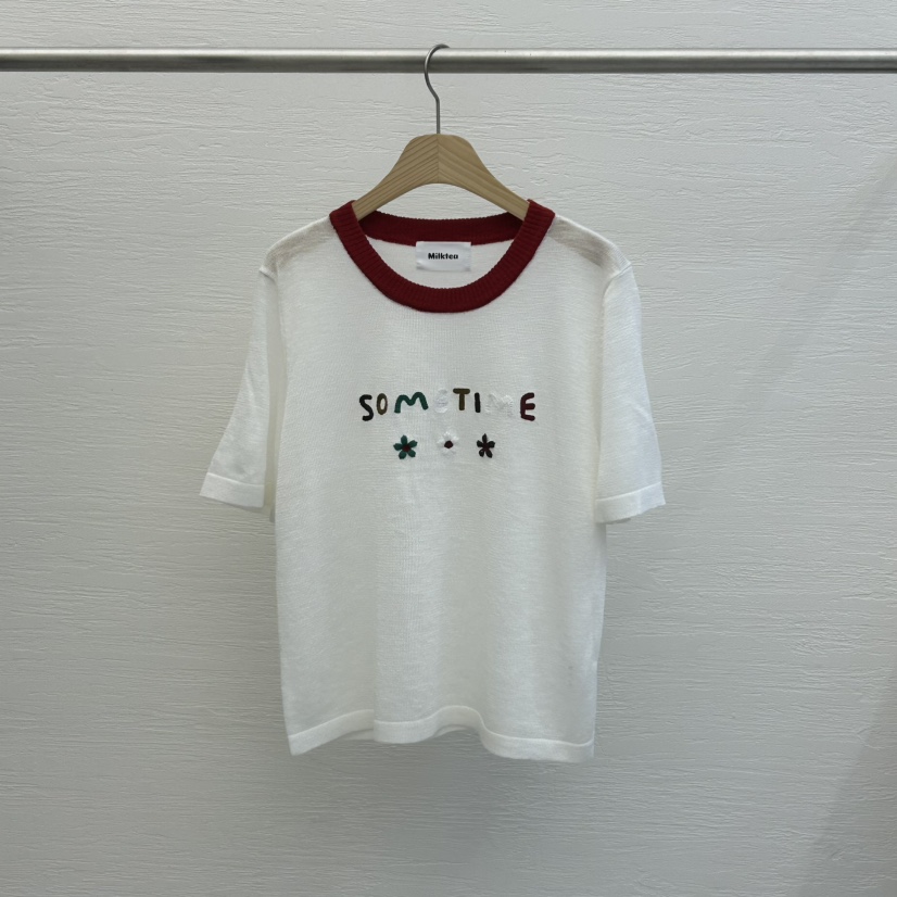 MILK TEA韓國直郵㊣女裝新品25春夏推薦人氣時尚休閑針織衫RE:FRESH針織衫