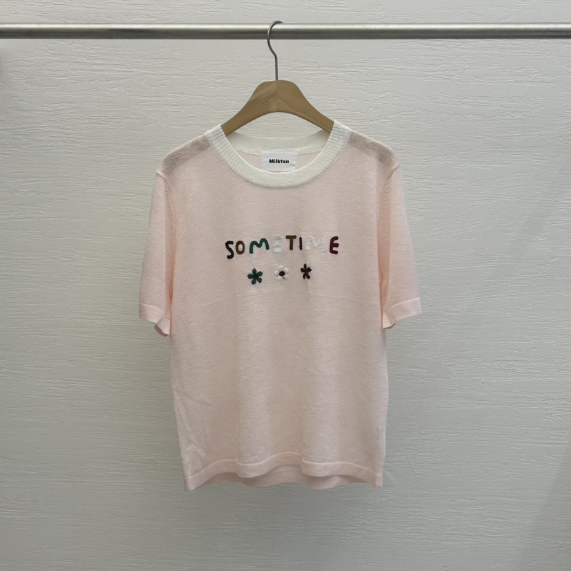 MILK TEA韓國直郵㊣女裝新品25春夏推薦人氣時尚休閑針織衫RE:FRESH針織衫圖色2