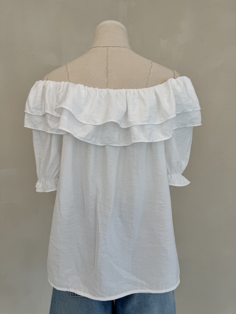 LAUNDRY韓國直郵㊣女裝新款休閑25春夏時尚推薦襯衫蕾絲衫露肩LAUNDRY襯衫/蕾絲衫
