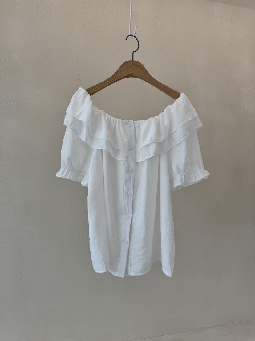 LAUNDRY韓國直郵㊣女裝新款休閑25春夏時尚推薦襯衫蕾絲衫露肩LAUNDRY襯衫/蕾絲衫