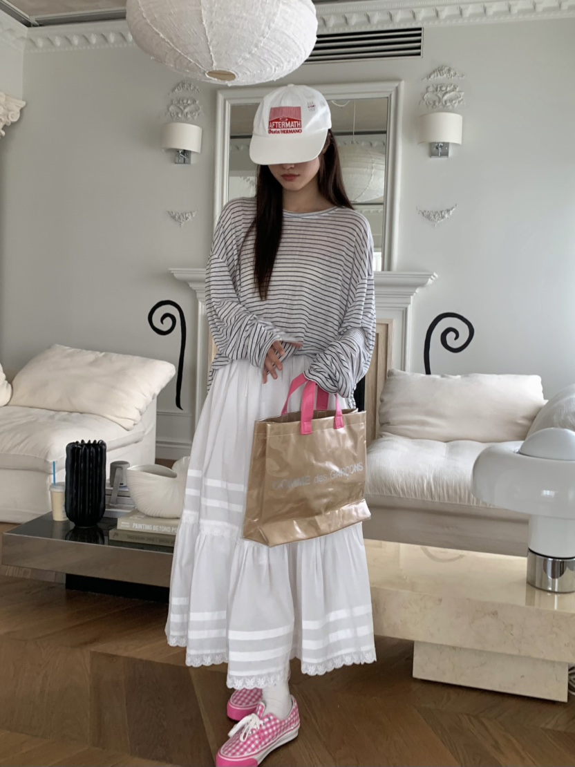 PEBBLE韓國㊣直郵東大門代購女裝新品25春夏時尚推薦長袖T恤PEBBLE/LAYER長袖T恤