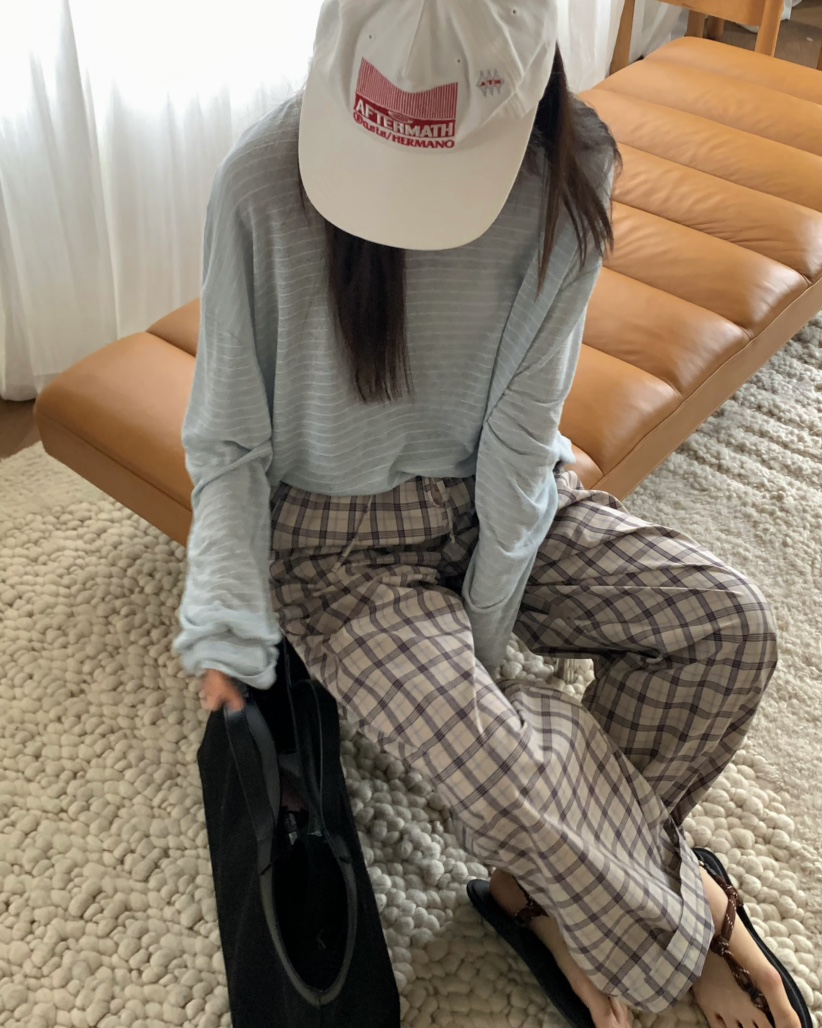 PEBBLE韓國㊣直郵東大門代購女裝新品25春夏時尚推薦長袖T恤PEBBLE/LAYER長袖T恤