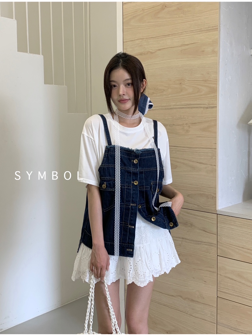 SYMBOL韓國直郵㊣女裝新品熱賣時尚25春夏人氣馬甲不含內搭SYMBOL馬甲