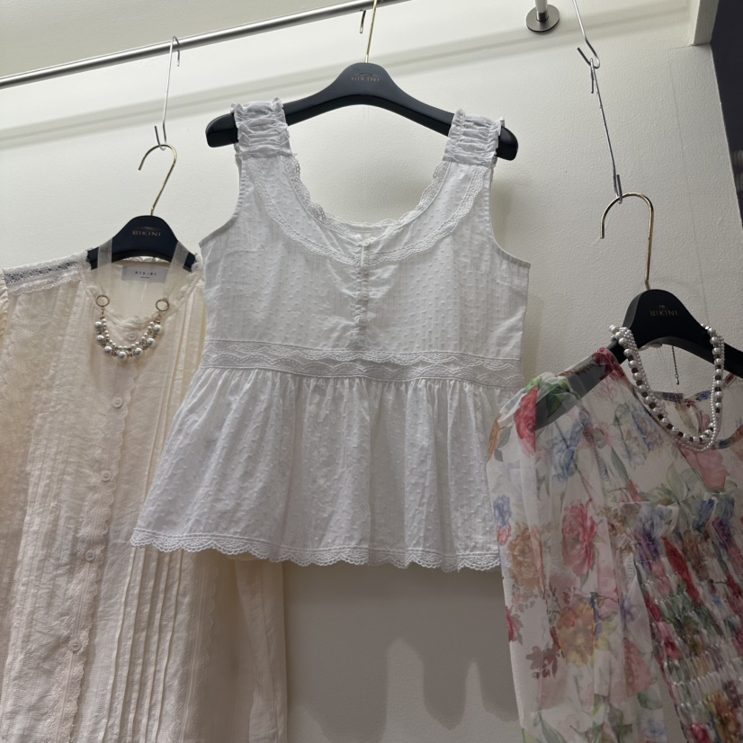 BIKINI直郵韓國代購㊣女裝新款時尚25春夏休閑人氣吊帶背心BIKINI吊帶/背心