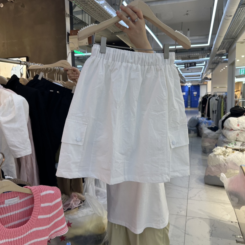 SAGE BRUSH韓國直郵㊣東大門實拍女裝新款休閑時尚25春夏短裙SAGE BRUSH短裙