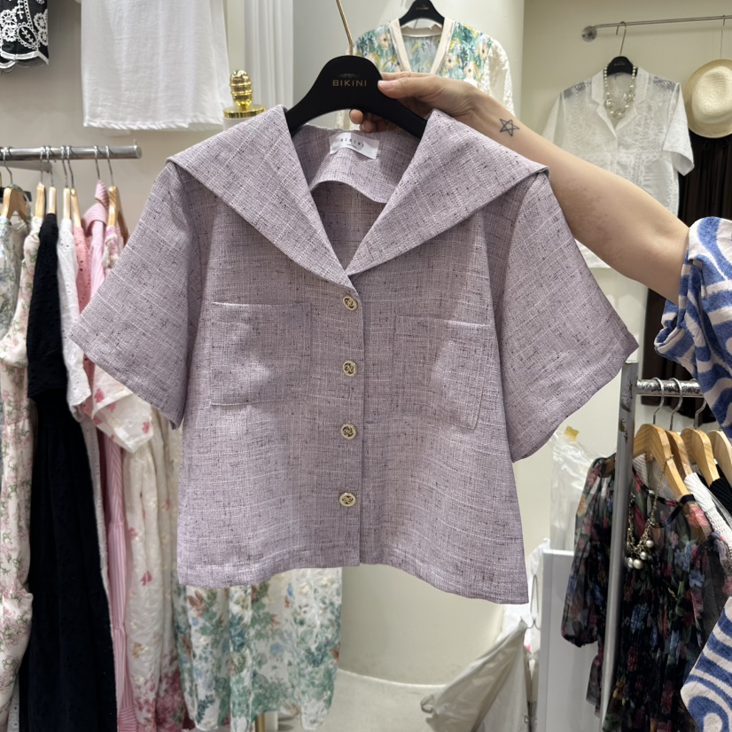 BIKINI韓國直郵㊣女裝新品時尚熱賣休閑推薦人氣25春夏夾克花呢BIKINI夾克