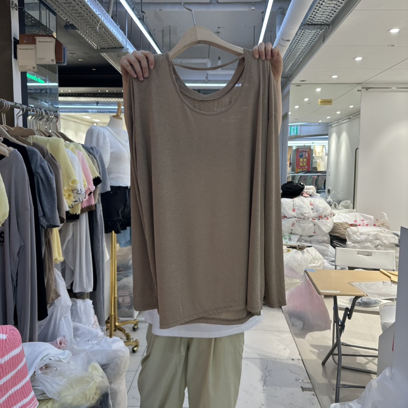 SAGE BRUSH韓國直郵㊣女裝新品25春夏人氣時尚熱賣長袖T恤SAGE BRUSH長袖T恤