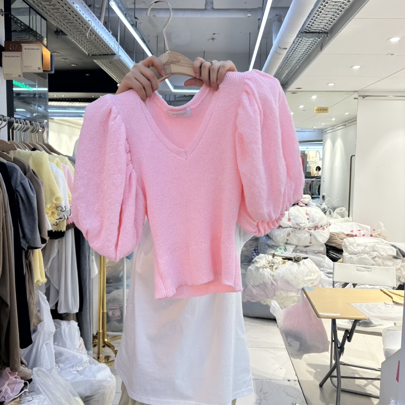 SAGE BRUSH韓國㊣直郵東大門代購女裝新品休閑人氣25春夏針織衫SAGE BRUSH針織衫圖色1