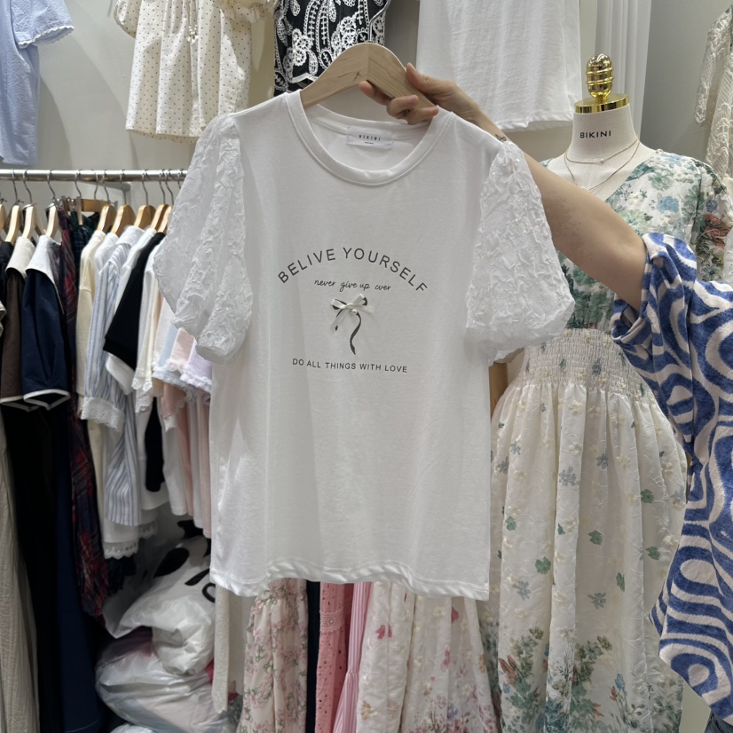 BIKINI韓國直郵㊣女裝新款人氣25春夏休閑熱賣時尚推薦T恤BIKINIT恤圖色2