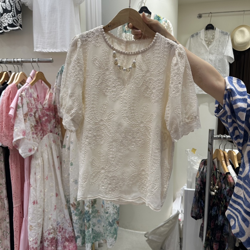 BIKINI韓國直郵㊣女裝新品休閑人氣推薦25春夏熱賣襯衫蕾絲衫BIKINI襯衫/蕾絲衫圖色2