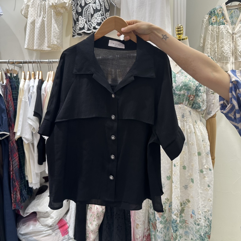 BIKINI韓國㊣直郵東大門代購女裝新品推薦時尚休閑襯衫蕾絲衫BIKINI襯衫/蕾絲衫圖色3