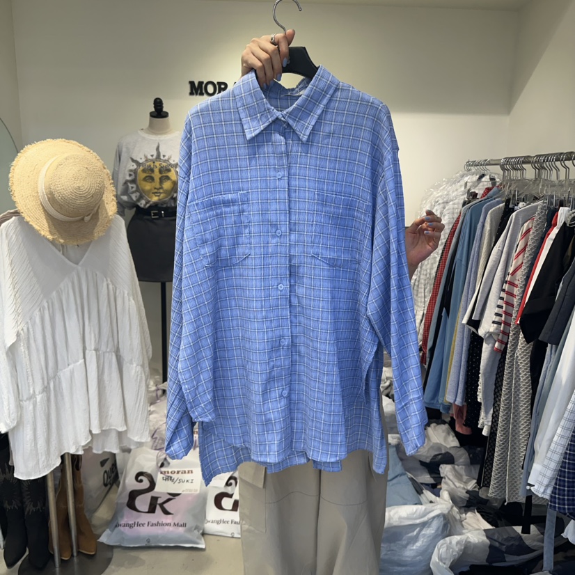 MORAN韓國直郵㊣東大門實拍女裝新品人氣25春夏時尚襯衫蕾絲衫MORAN/MOSCO襯衫/蕾絲衫圖色3