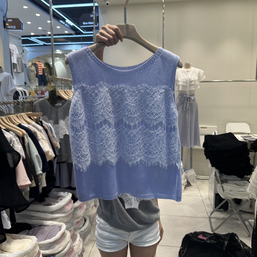 BLUE RIBBON直郵韓國代購㊣女裝新款人氣25春夏時尚吊帶背心BLUE RIBBON吊帶/背心圖色2