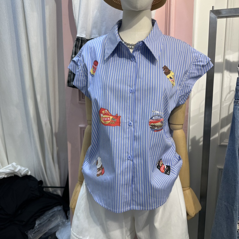 APPLE TOMATO韓國直郵㊣女裝新款推薦時尚人氣25春夏襯衫蕾絲衫APPLE TOMATO襯衫/蕾絲衫圖色2